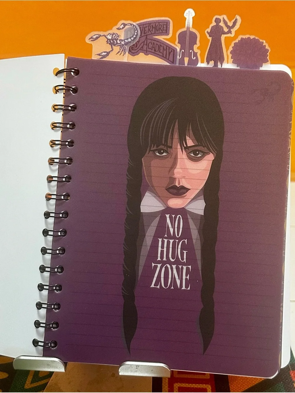 Official Wednesday Themed Black Spiral Notebook - Gothic Journal